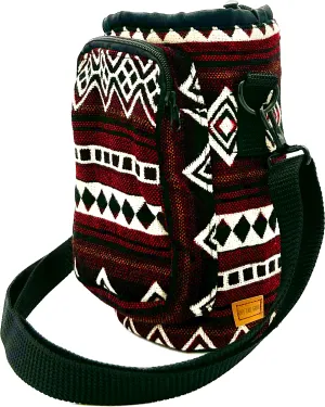 Water Bottle Sleeve Holder with Strap & Pocket | Vinicunca Maroon