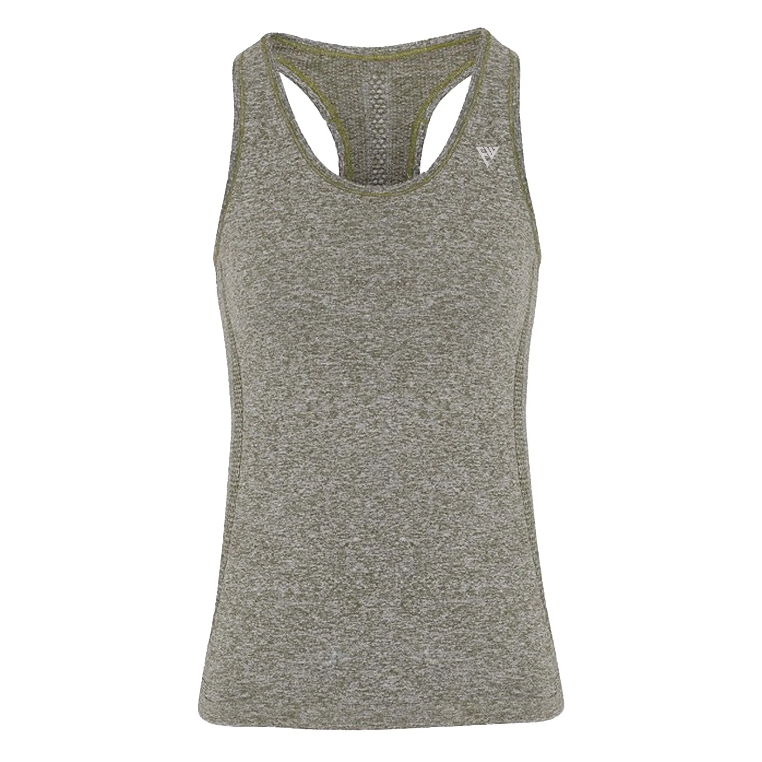 WOMENS SEAMLESS VEST TOP OLIVE