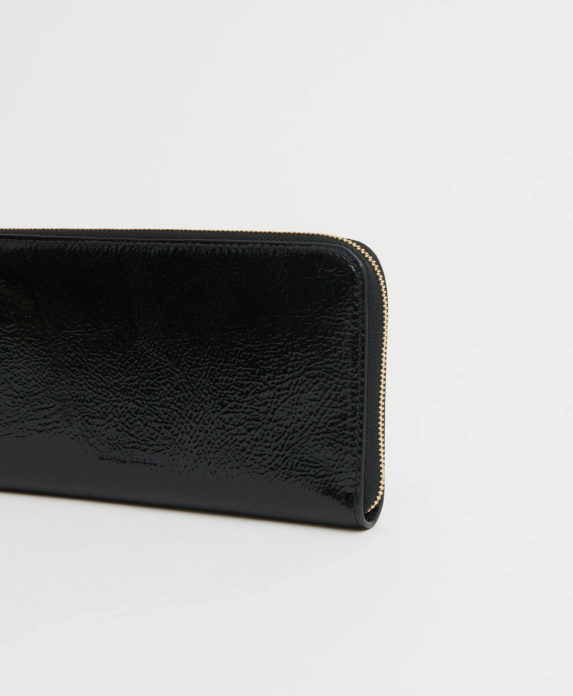 Zip Continental Wallet - Black Naplak