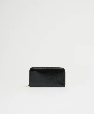 Zip Continental Wallet - Black Naplak