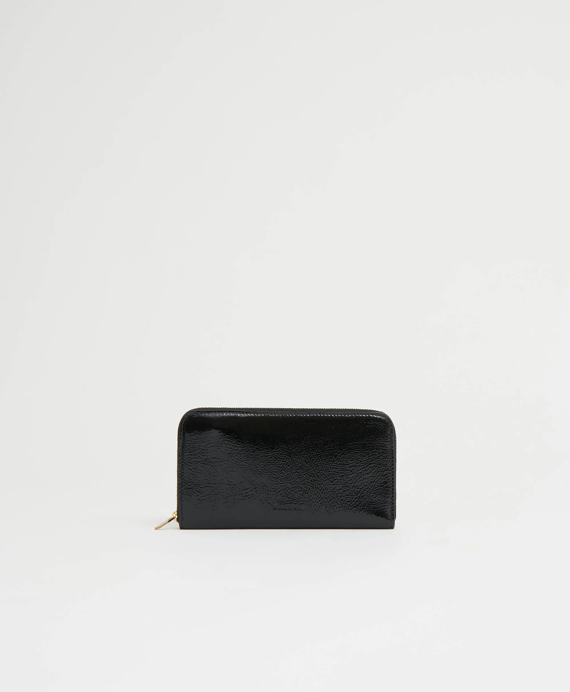 Zip Continental Wallet - Black Naplak